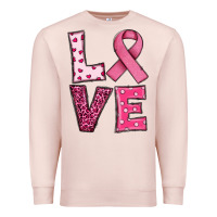 Pale Pink Western Breast Cancer Love Premium Sweatshirt - RanaPortraitStore