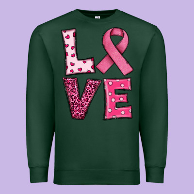Western Breast Cancer Love Premium Sweatshirt Designed By Ranaportraitstore