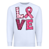 White Western Breast Cancer Love Premium Sweatshirt - RanaPortraitStore