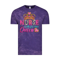 Cloud Purple nurse a title just above queen Vintage Tee - BundleAndBundleShop