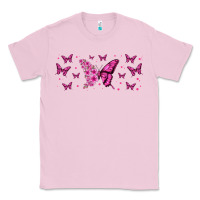 Bubblegum Pink floral breast cancer butterfly Classic Tee - Jasminsmagicworld