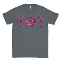 Charcoal Heather floral breast cancer butterfly Classic Tee - Jasminsmagicworld