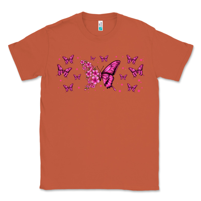 Floral Breast Cancer Butterfly Classic Tee by Jasminsmagicworld | Teevron