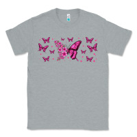Heather Grey floral breast cancer butterfly Classic Tee - Jasminsmagicworld
