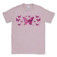 Lilac floral breast cancer butterfly Classic Tee - Jasminsmagicworld