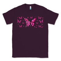 Plum floral breast cancer butterfly Classic Tee - Jasminsmagicworld