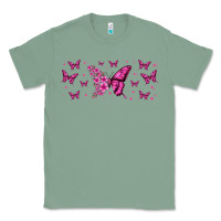 Sage floral breast cancer butterfly Classic Tee - Jasminsmagicworld