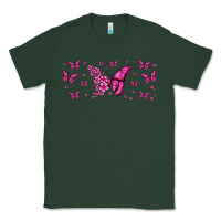 Sports Green floral breast cancer butterfly Classic Tee - Jasminsmagicworld