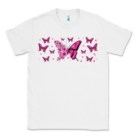 White floral breast cancer butterfly Classic Tee - Jasminsmagicworld