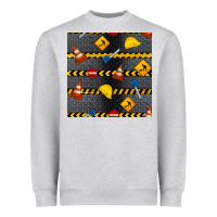 Heather Grey construction signs seamless pattern Heavyweight Sweatshirt - BundleAndBundleShop