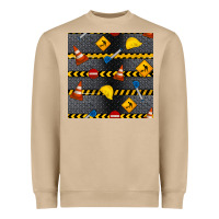 Mushroom construction signs seamless pattern Heavyweight Sweatshirt - BundleAndBundleShop