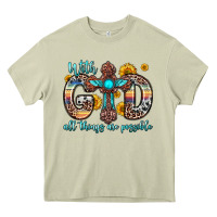 Mossy with god all things are possible cross Heavy Core Tee - Zillion Design Studio