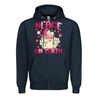 Peace On Earth Zipper Hoodie | Teevron