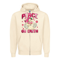 Sandshell peace on earth Zipper Hoodie - MaliasSmallBusiness
