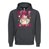 Smoke peace on earth Zipper Hoodie - MaliasSmallBusiness