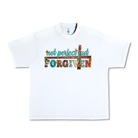 White not perfect just forgiven Urban Heavy Tee - Artiststas