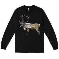 Black reindeer buck deer Long Sleeve Tee - LillyAllenDesigns