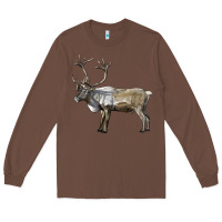 Chestnut reindeer buck deer Long Sleeve Tee - LillyAllenDesigns