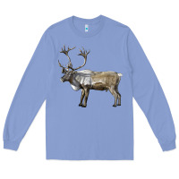 Colony Blue reindeer buck deer Long Sleeve Tee - LillyAllenDesigns
