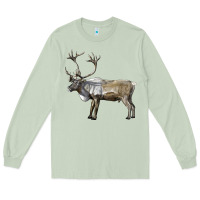 Matcha reindeer buck deer Long Sleeve Tee - LillyAllenDesigns