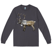 Smoke reindeer buck deer Long Sleeve Tee - LillyAllenDesigns
