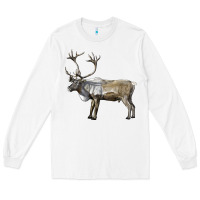 White reindeer buck deer Long Sleeve Tee - LillyAllenDesigns
