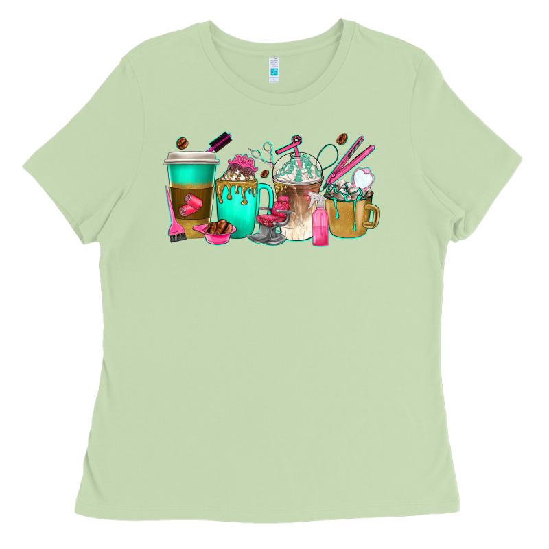 Hair Hustler Coffee Cups Ladies Tee by texasbilliewilder | Teevron
