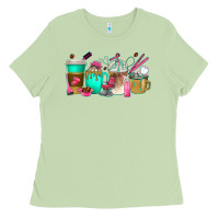 Matcha hair hustler coffee cups Ladies Tee - texasbilliewilder