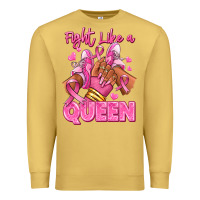 Survivor Queen Breast Cancer Afro Girl Sneakers Premium Sweatshirt | Teevron
