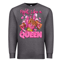 Charcoal Heather Survivor queen Breast Cancer afro girl sneakers Premium Sweatshirt - RanaPortraitStore