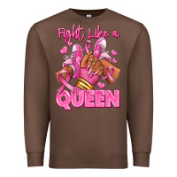 Chestnut Survivor queen Breast Cancer afro girl sneakers Premium Sweatshirt - RanaPortraitStore