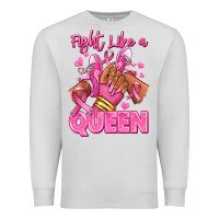 Dove Grey Survivor queen Breast Cancer afro girl sneakers Premium Sweatshirt - RanaPortraitStore