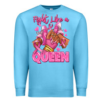Ocean Blue Survivor queen Breast Cancer afro girl sneakers Premium Sweatshirt - RanaPortraitStore