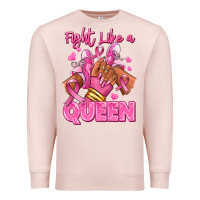 Pale Pink Survivor queen Breast Cancer afro girl sneakers Premium Sweatshirt - RanaPortraitStore