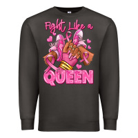 Smoke Survivor queen Breast Cancer afro girl sneakers Premium Sweatshirt - RanaPortraitStore
