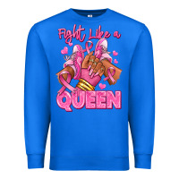True Royal Survivor queen Breast Cancer afro girl sneakers Premium Sweatshirt - RanaPortraitStore