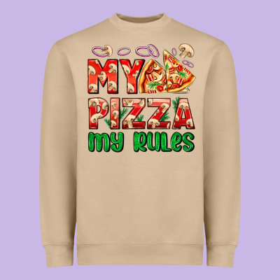 My Pizza  My Rules Heavyweight Sweatshirt Designed By Adodesignshop
