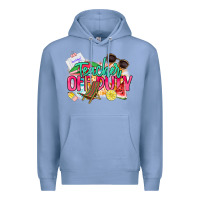 Colony Blue teacher off duty Premium Hoodie - NancyCooperArtShop