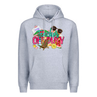 Heather Grey teacher off duty Premium Hoodie - NancyCooperArtShop