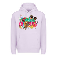 Lilac teacher off duty Premium Hoodie - NancyCooperArtShop