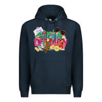 Navy teacher off duty Premium Hoodie - NancyCooperArtShop