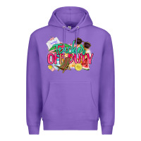 Purple teacher off duty Premium Hoodie - NancyCooperArtShop