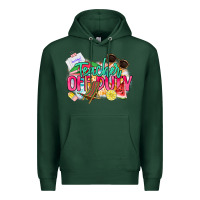 Sports Green teacher off duty Premium Hoodie - NancyCooperArtShop