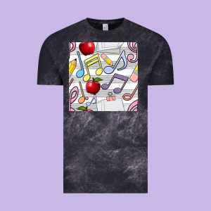 Music Class Seamless Pattern Vintage Tee Designed By Bundleandbundleshop