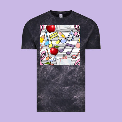 Music Class Seamless Pattern Vintage Tee Designed By Bundleandbundleshop