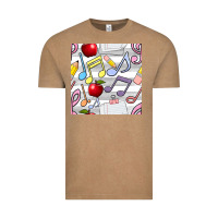Vintage Coffee music class seamless pattern Vintage Tee - BundleAndBundleShop