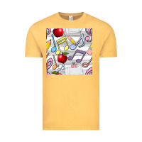 Vintage Mustard music class seamless pattern Vintage Tee - BundleAndBundleShop