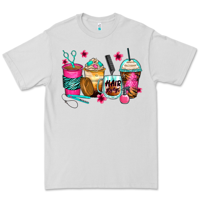 Hairstylist Coffee Cups Premium Tee by Zillion Design Studio | Teevron