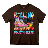Chocolate Brown rolling into fourth grade Heavy Core Tee - texasbilliewilder