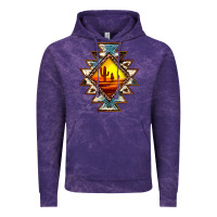 Cloud Purple cowhide leopard sunset aztec Vintage Hoodie - JahusDesignShop